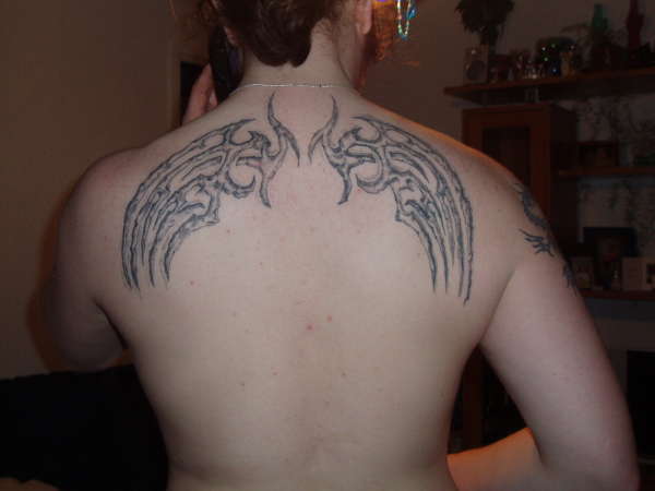 Angel wings tattoo