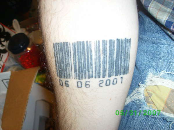 Memorial Barcode tattoo