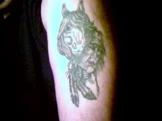 Indian & Horse tattoo