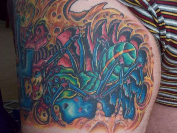 Upper Right Leg Sleeve Cont. tattoo