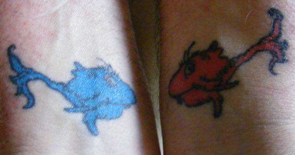 one fish, two fish, red fish, blue fish tattoo