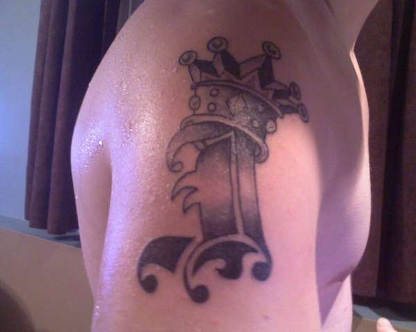 J crown tattoo
