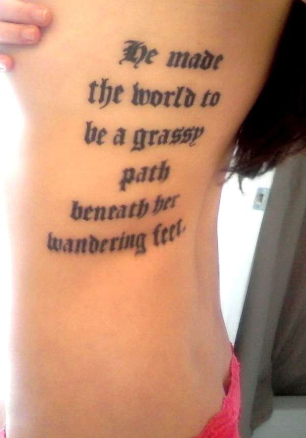 WB Yeats tattoo