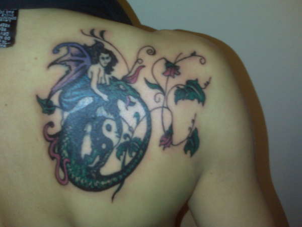 fairy drago coverup tattoo