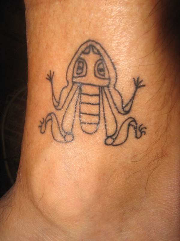 Haida frog tattoo