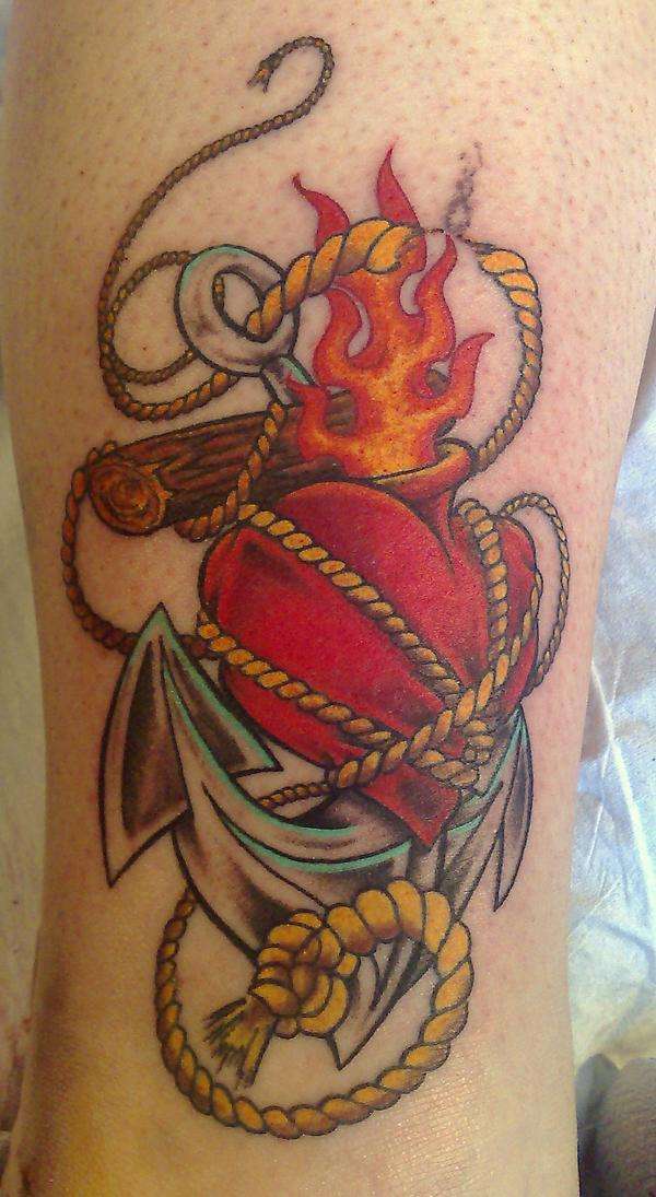 Heart 'n' Rope tattoo