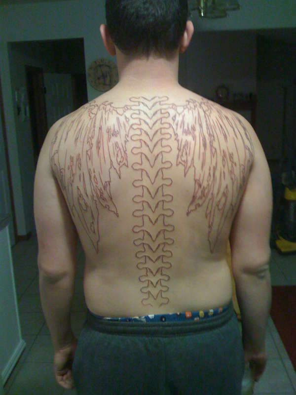 Outline tattoo
