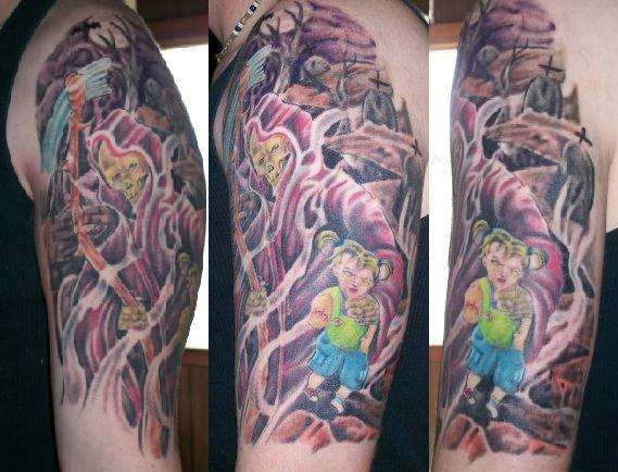 Reaper with girl tattoo