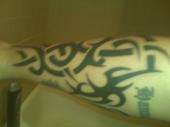 tribal sleeve in progress tattoo