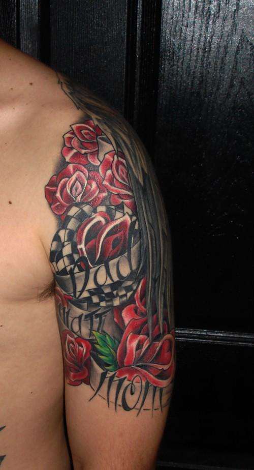 Racing Roses tattoo