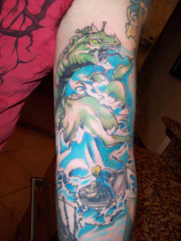 Scotland Loch Ness Monster tattoo
