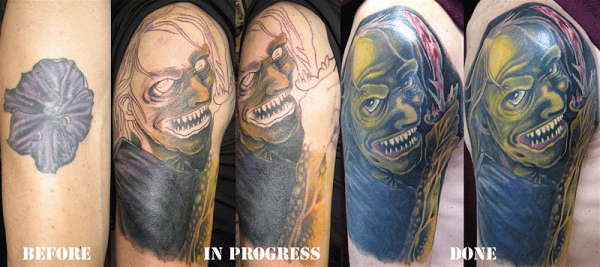Creepy Dude (Cover Up) tattoo