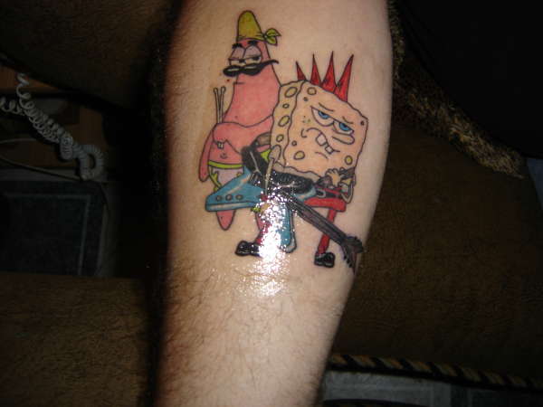 Spongebob and Patrick tattoo