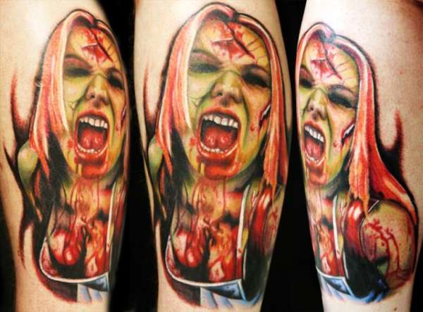 Zombie Chick tattoo