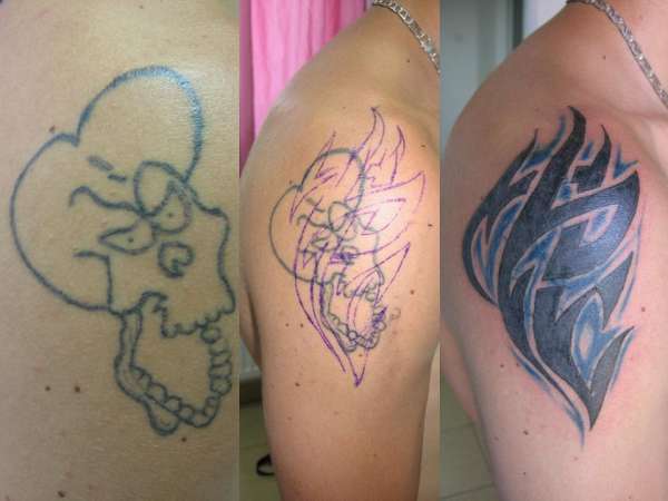 horrible skull ... tattoo