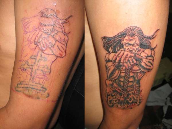 warrior  over ... tattoo