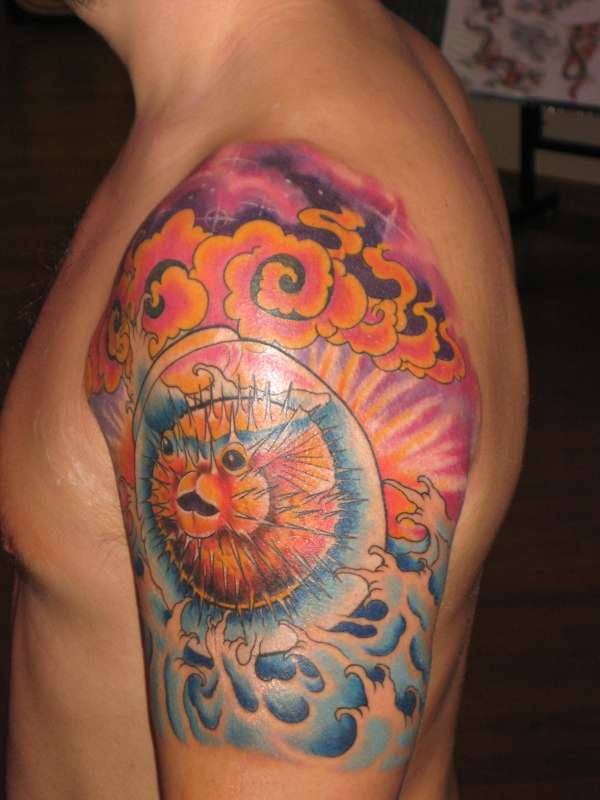Blowfish tattoo
