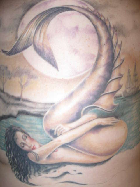 Mermaid Full Back, Session 10 tattoo