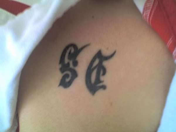 Tattoo No1.. dunno why i got my initials? ha tattoo