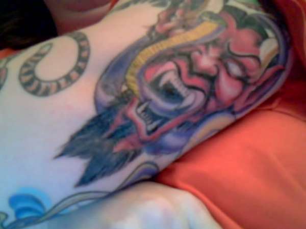 devil w snake tattoo