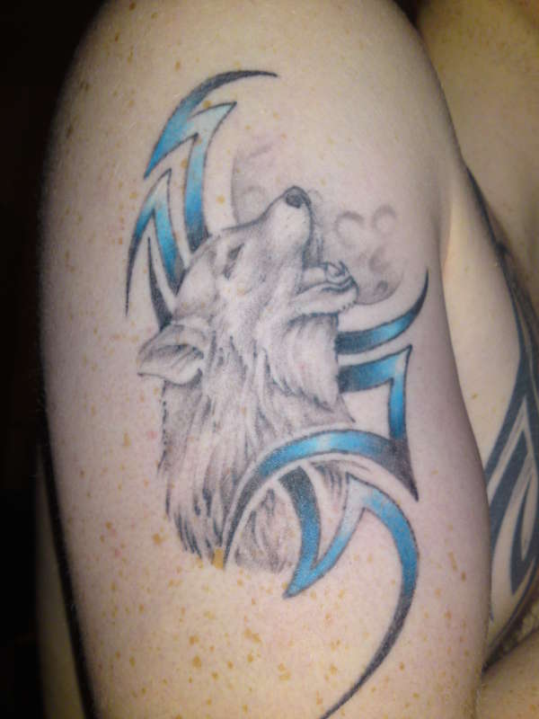 celtic wolf moon tattoo
