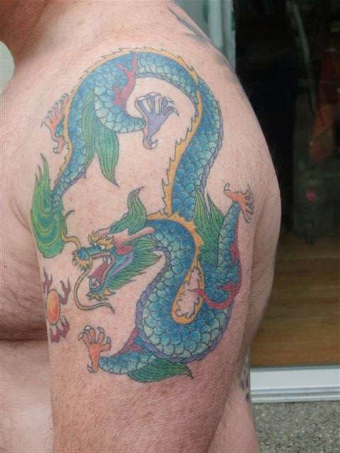 Imperial Dragon Upper Left Arm tattoo