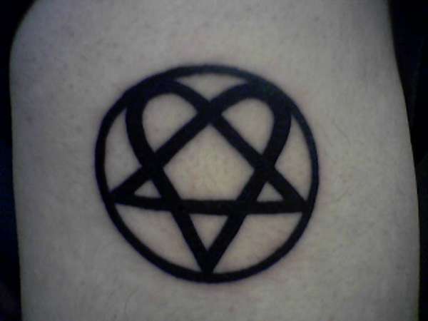 Heartagram- arm tattoo