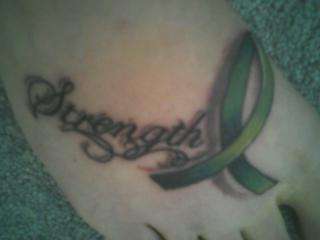 PKD ribbon tattoo