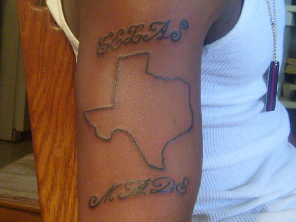 texas outline tattoo star