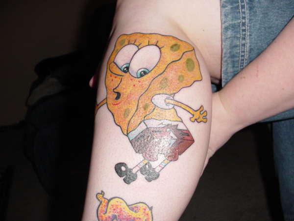 spongebob tattoo