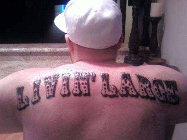LIVIN LARGE tattoo
