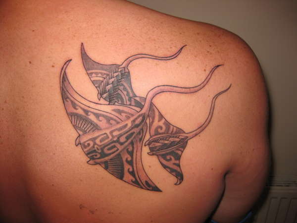 Tribal Manta Rays tattoo