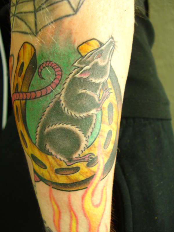 Lucky rat tattoo