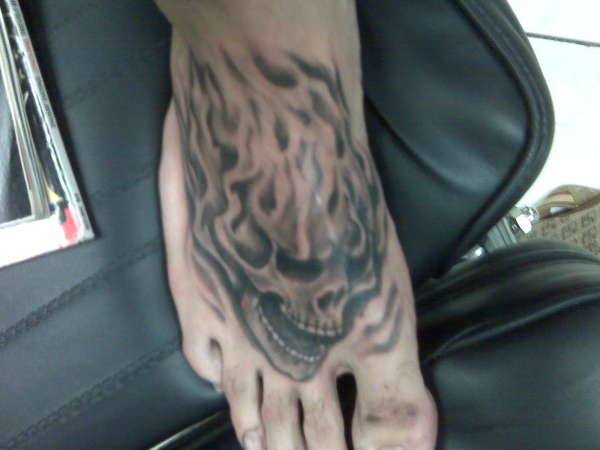 My foot SKULL tattoo