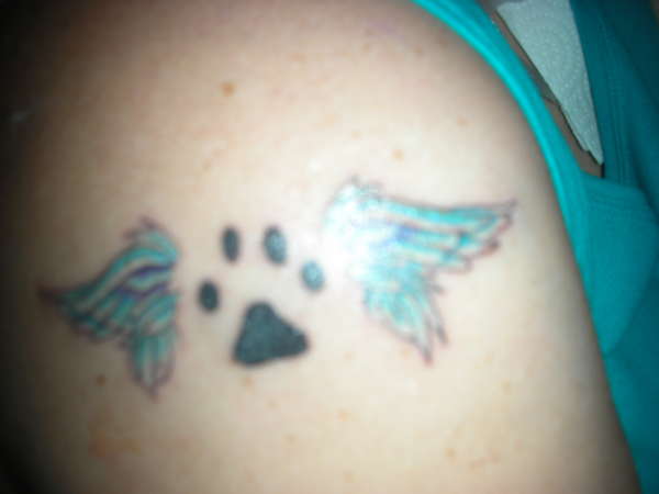 Paw Print with Wings tattoo