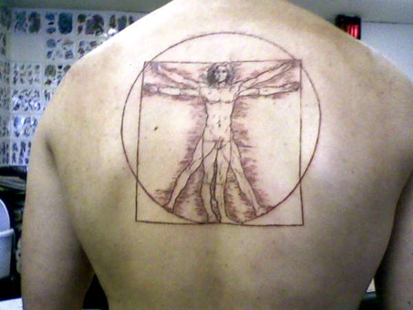 Vitruvian Man Tattoo 5681