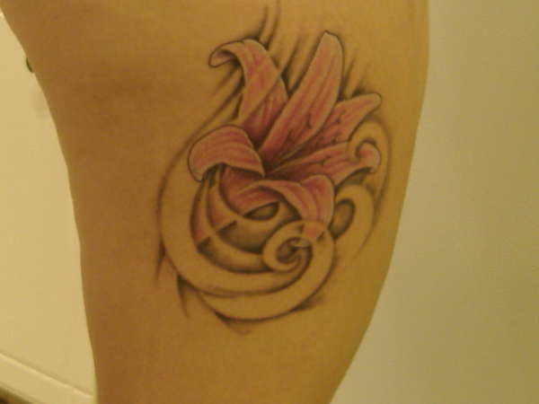 Pink Lily tattoo