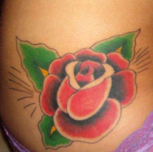 traditional rose tattoo