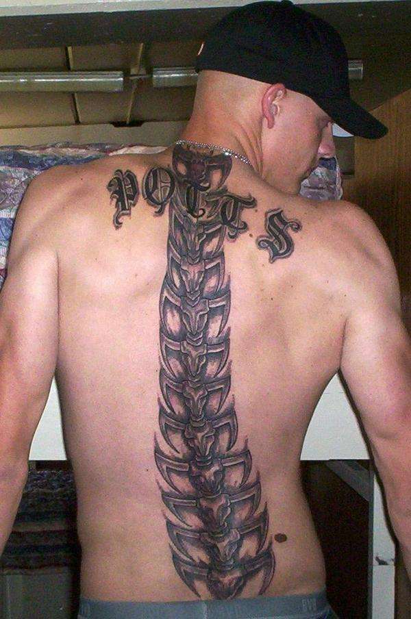 Back Spine tattoo