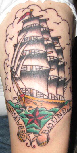 Clipper Ship tattoo