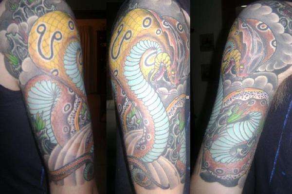Japanese Style Cobra! Dynamic Tattoo Melbourne, Australia tattoo