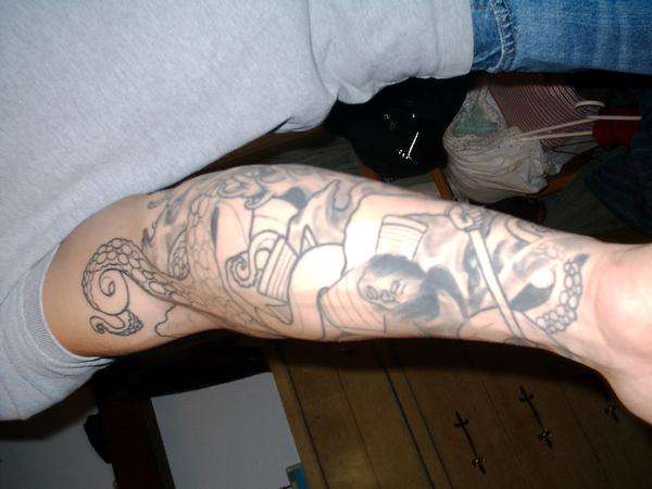 octopi v. samurai tattoo