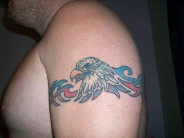 Custom color Eagle Armband tattoo