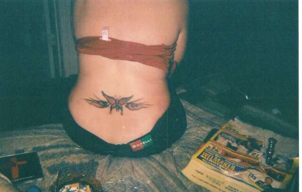 Irene's friend's 'Tramp Stamp' tattoo