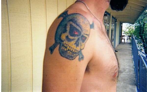 Skull Freehand (cover-up) tattoo