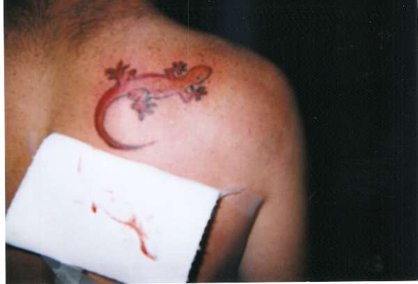 'Sunset Lizard' tattoo