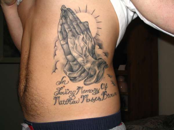 praying hands for matty tattoo