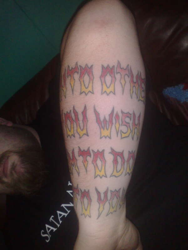 text tattoo