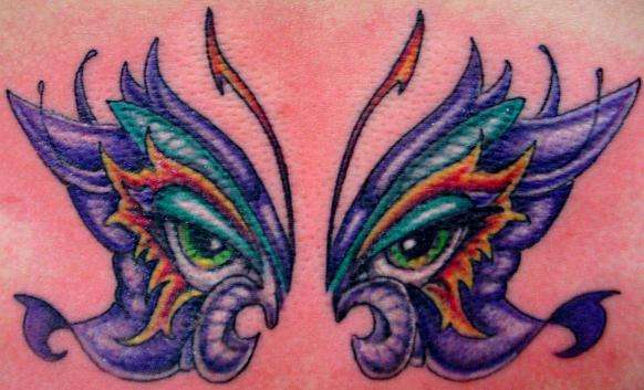 2 butterflies tattoo