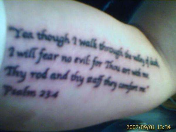 BIBLE VERSE tattoo